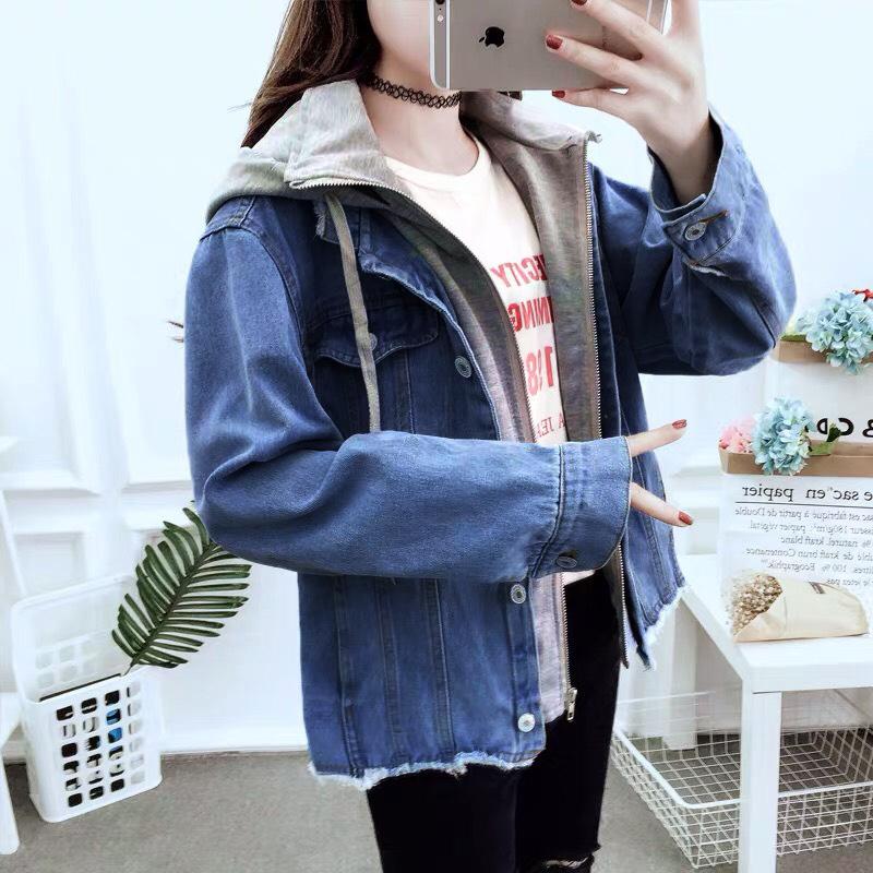 ÁO KHOÁC JEAN PHỐI NỈ LAI RÁCH - NJ3801